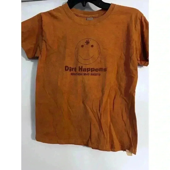 Dirt Happens Montana Mud Tshirt Smiley Face Kids Small Shirt NWT New With Tags - Picture 2 of 9